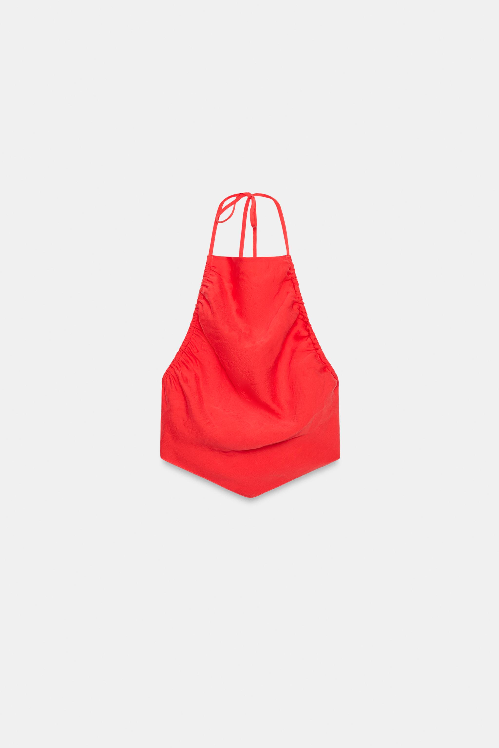 RUCHED HALTER TOP